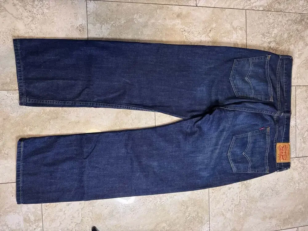 Levi's 505 Regular Fit Jeans Men's 36x30 Dark Wash Blue Denim